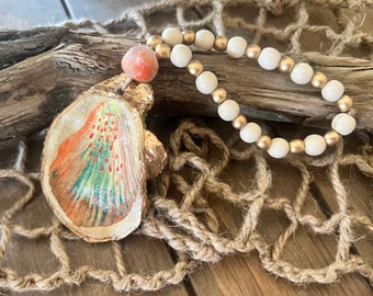 Oyster Shell Wine Charm