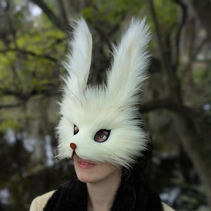 Faux Fur Mountain Rabbit Mask, Handmade - Etsy