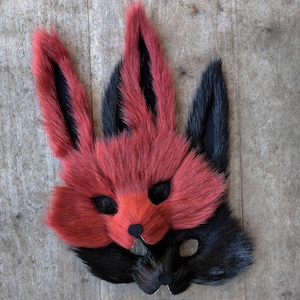 Black Rabbit Mask, Handmade - Etsy