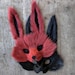 Black Rabbit Mask, Handmade - Etsy