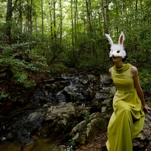 White Rabbit Mask, handmade image 3