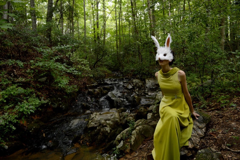 White Rabbit Mask, handmade image 3