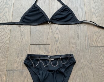 black rave bralette