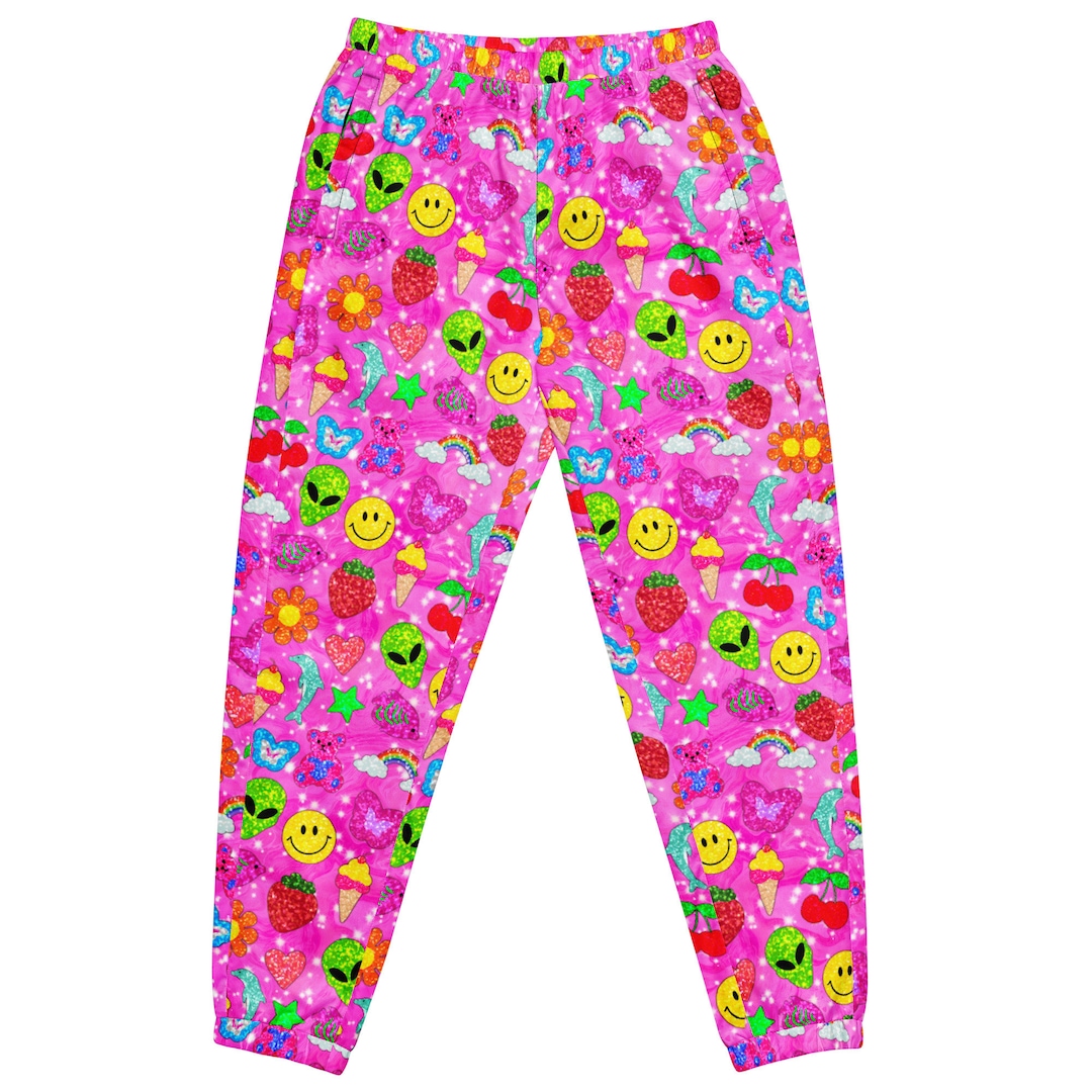 Pink Neon Rave Joggers, Plus Size Rave Outfit Set Women, Festival and ...