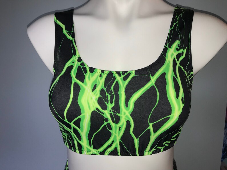 rave tank top rave clothing supportive rave top rave wear bra top Rave top rave outfit cropped tank top sports bra bikini top
