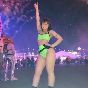 Rave bottoms, rave outfit, rave wear, rave clothing, holographic bottoms, cheeky bottoms, rave outfit women, high waisted bikini bottoms