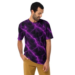 Electric Men&#39;s rave tshirt, mens plus size rave outfit set, mens rave outfit, mens rave clothing, festival outfit, mens rave shirt