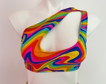 RAVE TOP ONLY, bra top, rave outfit, sports bra, rave tank top, checkered top, checkered clothing, rave clothing, rave wear, bikini top