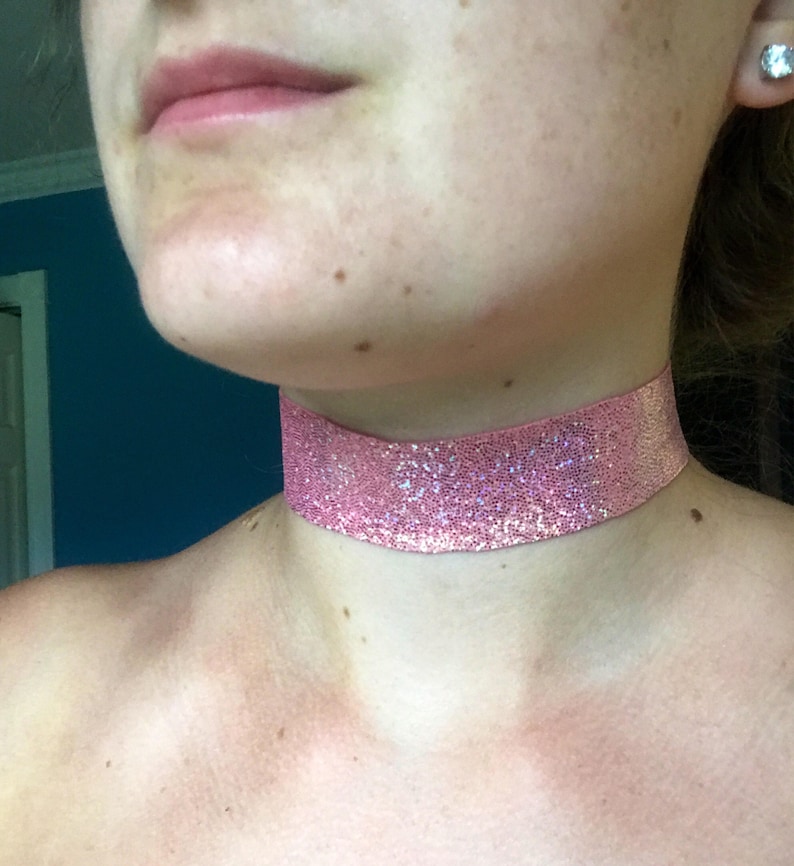 iridescent choker rave choker rave outfit chocker necklace velvet choker Holographic choker rave accessory