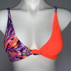 MEDIUM Rave top, knotted bikini top, rave outfit women, rave wear, top, rave tube top, double lined bikini top, bright bikini top