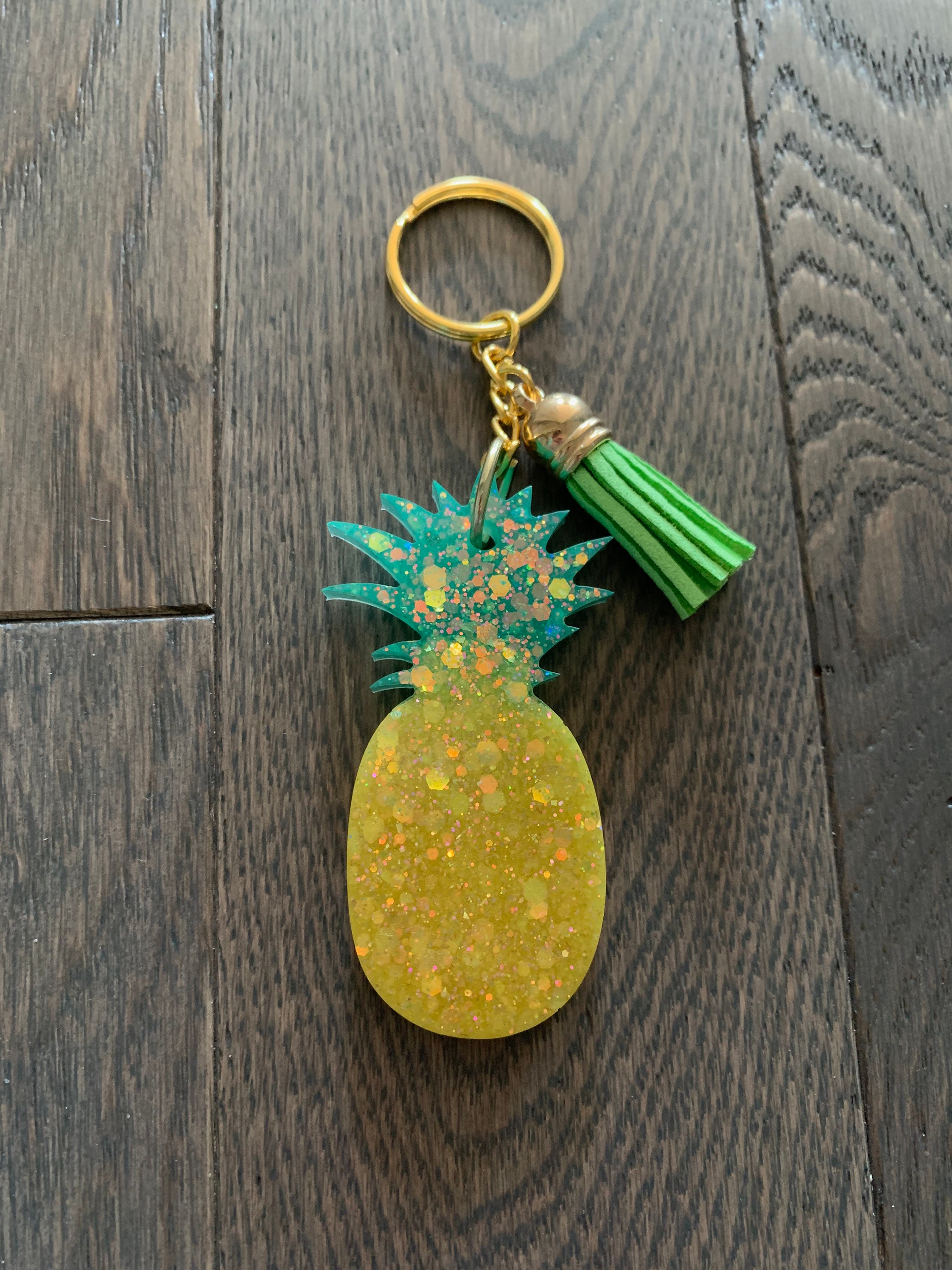 Pineapple Keychain resin keychain christmas gift for her Etsy