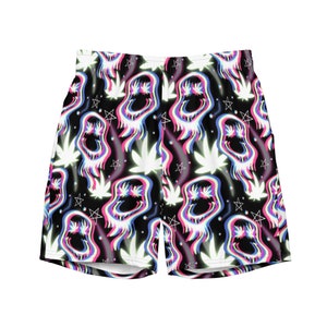 Trippy Men&#39;s rave shorts, mens rave outfit, mens rave clothing, festival outfit, mens rave set, plus size mens rave outfit