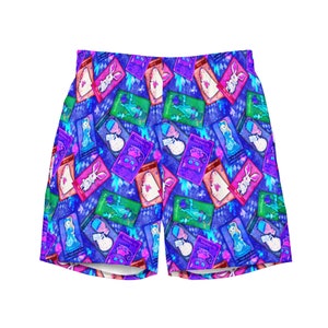 Trippy Men&#39;s rave shorts, mens rave outfit, mens rave clothing, festival outfit, mens rave set, plus size mens rave outfit