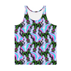 Trippy Men&#39;s rave tank top, mens rave outfit, mens rave clothing, festival outfit, mens rave set, mens rave top, mens rave shirt, plus size