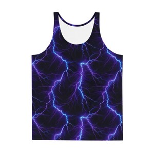 Electric Men&#39;s rave tank top, plus size mens rave outfit set, mens rave clothing plus size, festival outfit, mens rave top, mens rave shirt