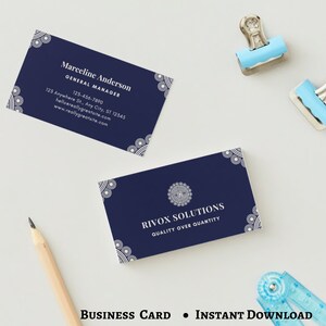 Business Card Template | Editable Business Card Template | Modern Business Card Template | DIY Calling Card | Instant Download.