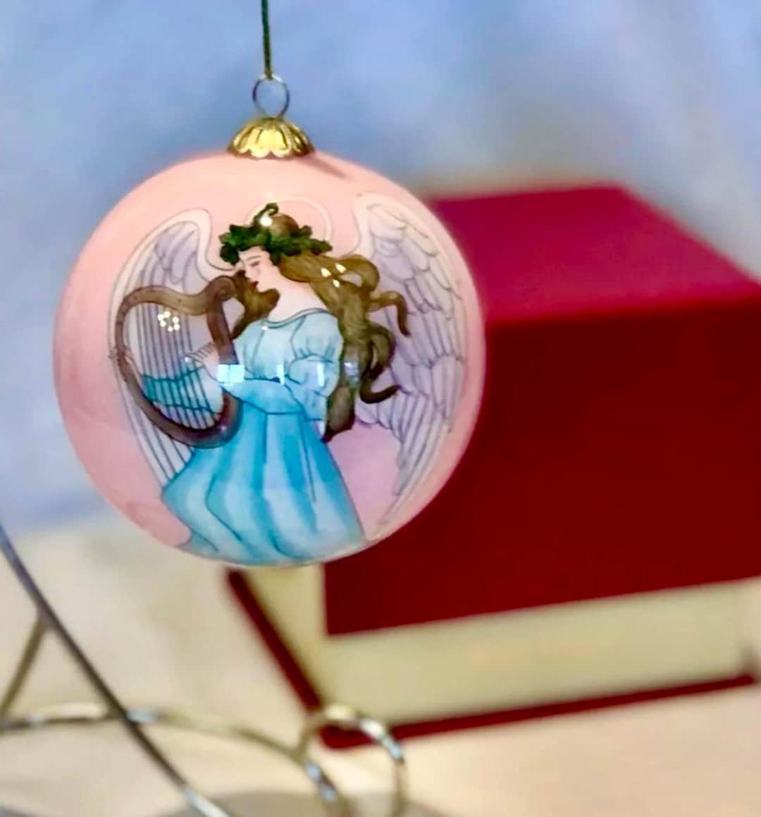 Li Bien 2021 Large Glass Ball Christmas Ornament Pink FAITH HOPE LOVE ...