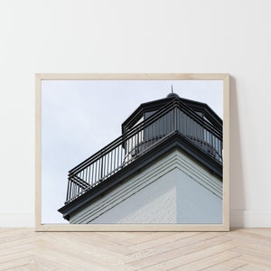 Lighthouse Photograph, Lake Erie Decor, Beach Decor, Minimalist Coastal Art, Wall Decor, Nautical Decor-Presque Isle Lighthouse Gallery