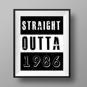 Straight Outta Series - 1986 | 8x10 | Instant Digital Download