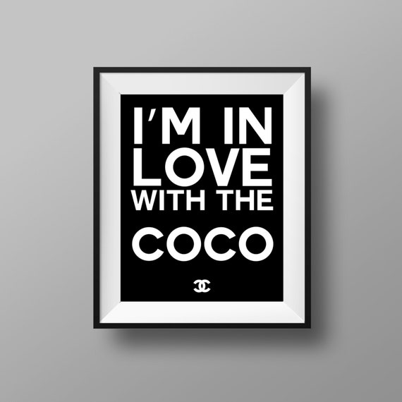 Ich Bin Verliebt In Die Coco Chanel Druck Chanel Kunst Etsy