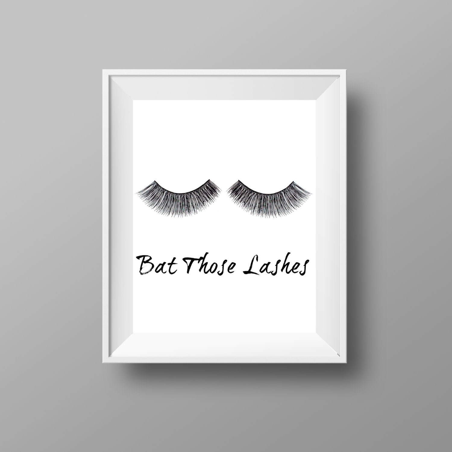 Bat Those Lashes Makeup Print Makeup Decor Eye Lashes Etsy