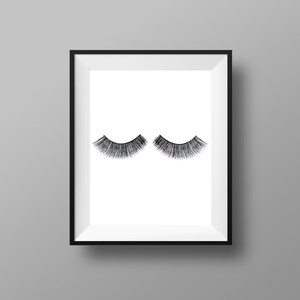 Eye Lash Print - Makeup Print | Makeup Decor | Eye Lashes Print | Eyelashes Printables | Makeup Decor Prints | Instant Digital Download