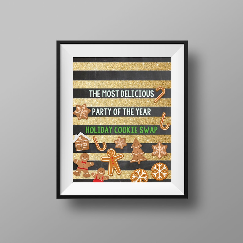 Holiday Party Cookie Swap Christmas Party Prints Christmas Party Ideas ...