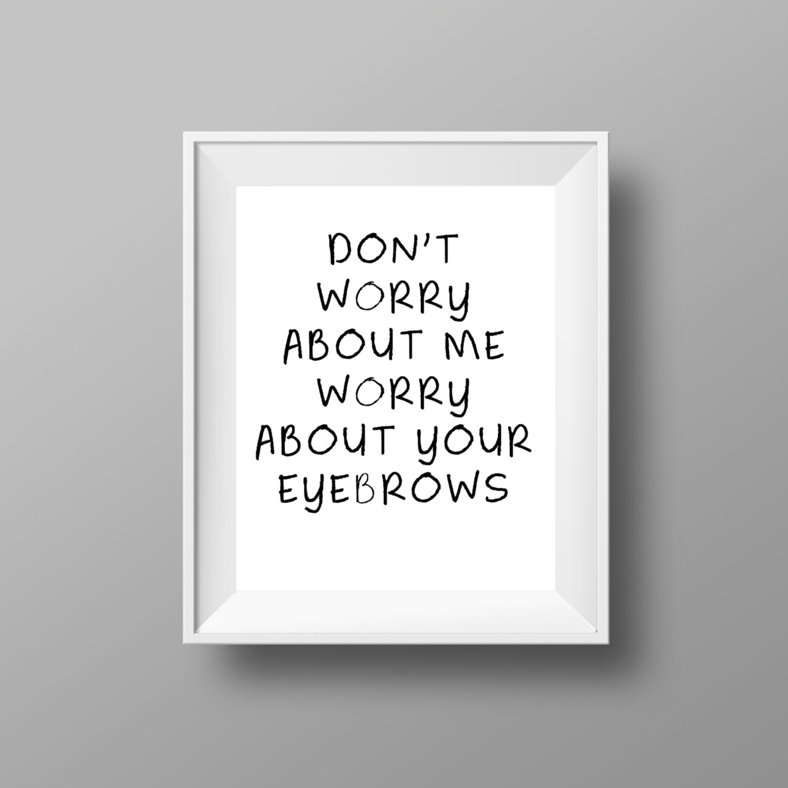 Eyebrow Prints Eyebrow Sign Makeup Room Decor Don't Etsy