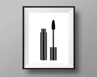 Makeup Room Decor | Eye Mascara Print - Makeup Print | Makeup Decor | Eyelash Print | Makeup Decor Prints | Instant Digital Download