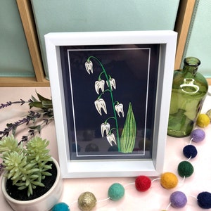 Teeth of The Valley Art Print Alt Goth Creepy Gothic Home Decor Lily of The Valley Wall Art Various Sizes 4x6 5x7 8.5x11 Inches Art Prints image 4