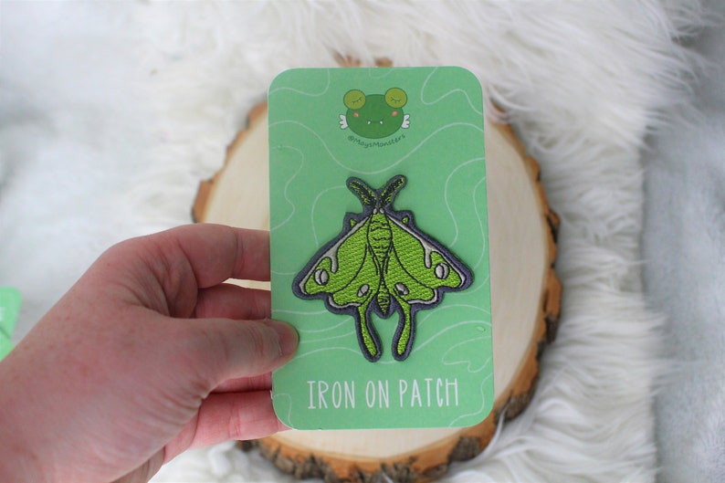 Bug Iron On Patches Slug Hercules Beetle Rosy Maple Moth Luna Moth Death Head Hawk Moth Bag Jacket Patch Nature Gift Nature Lover Pride Luna Moth