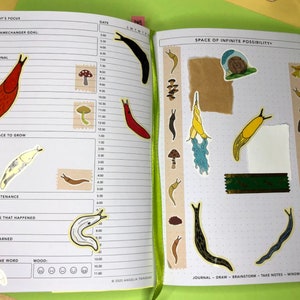 Land Slugs Sticker Sheet Nature Cute Educational Planning Journaling Stationery Slug Peelable Cottagecore Sticker Book Earth Bugs image 3