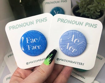NeoPronoun Buttons - Pronouns It Faer Xer Pronouns Neopronouns Queer LGBT Pride Month Pride Trans Nonbinary Fairycore Goblincore nd pronoun
