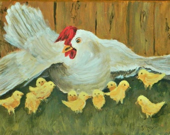 MOTHER HEN Painting