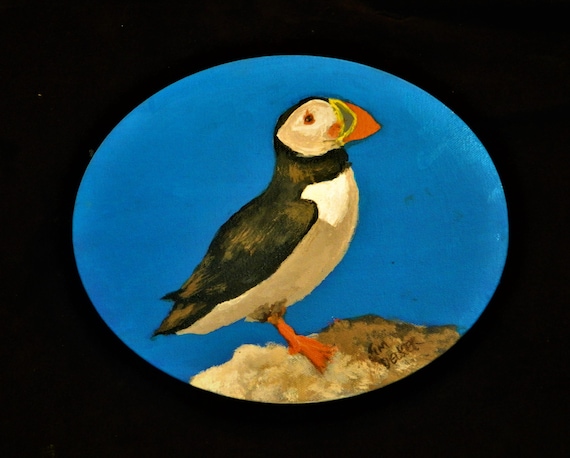 PUFFIN SEA BIRD Painting