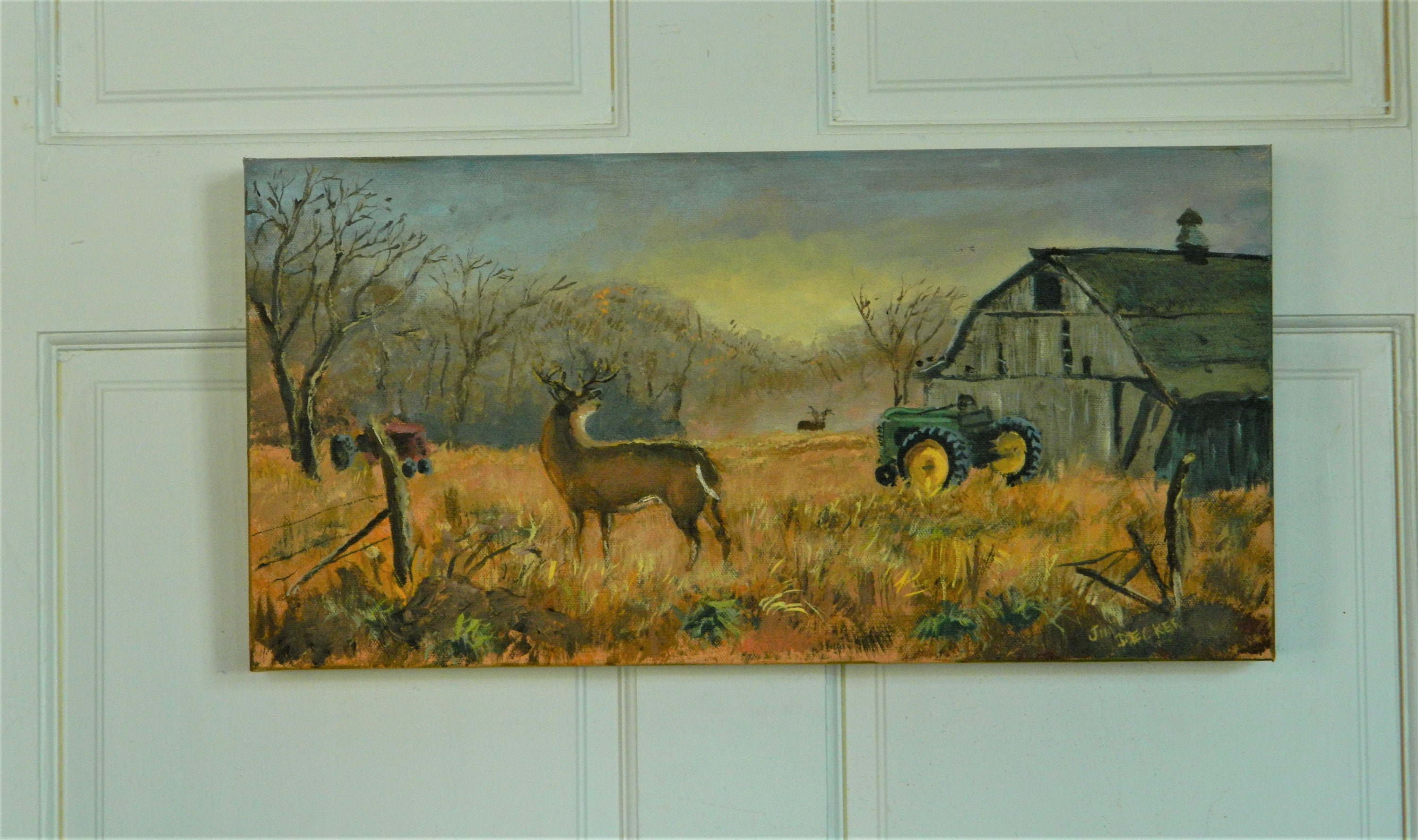 ABAJO en la pintura original de la GRANJA sobre lienzo listo | Etsy