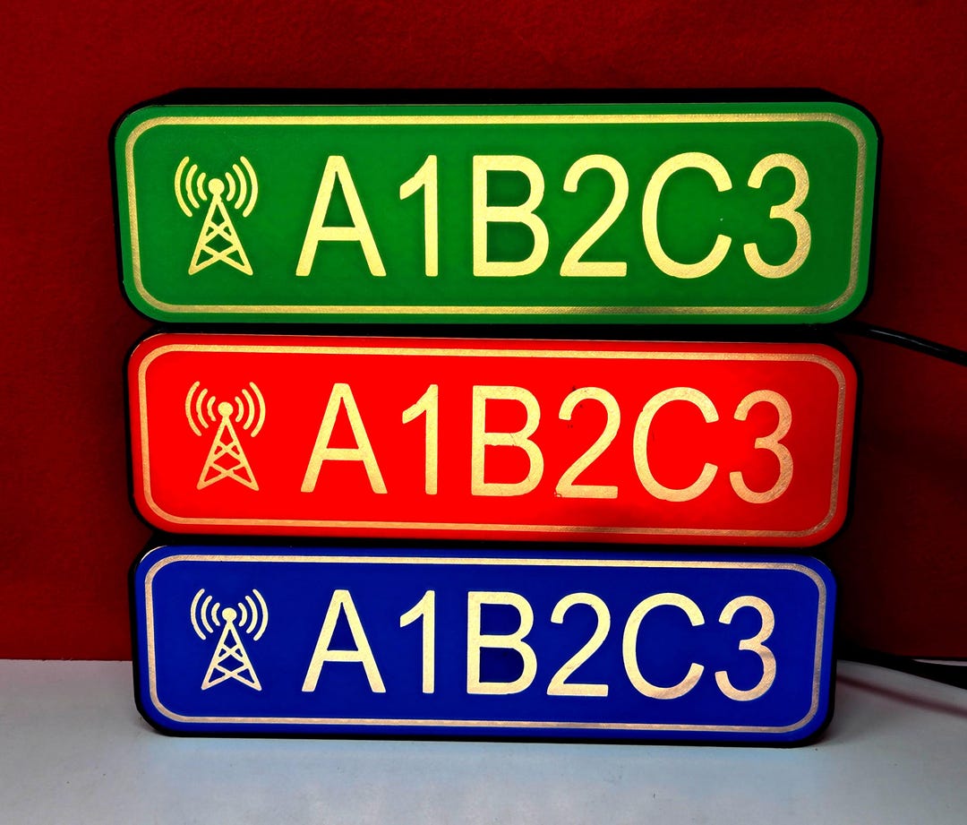 Led Call Sign Custom HAM Radio Call Sign Illuminated LED Light Box Sign - Etsy