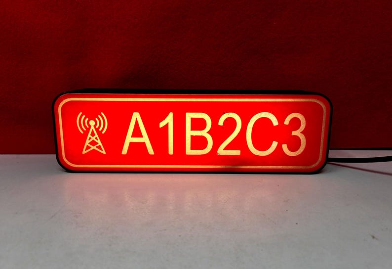 Custom HAM Radio Call Sign Illuminated LED Light Box Sign - Etsy
