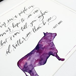 PRINTABLE Purple Cow Poem Digital Download by Gelett Burges - Etsy Canada
