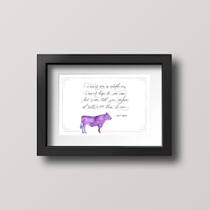 PRINTABLE Purple Cow Poem Digital Download by Gelett Burges