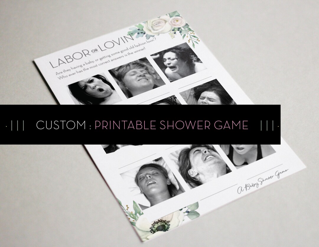 CUSTOM: PRINTABLE Labor or Lovin' Baby Shower Game With Your Theme - Etsy