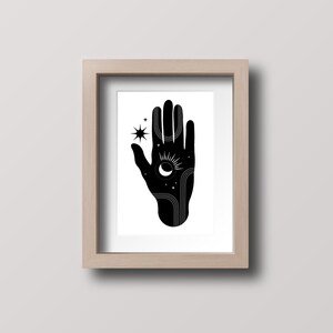 PRINTABLE Cosmic Starry Hand Wall Art Digital Download