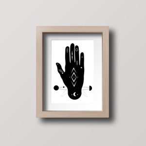 PRINTABLE Cosmic Tribal Hand Wall Art Digital Download