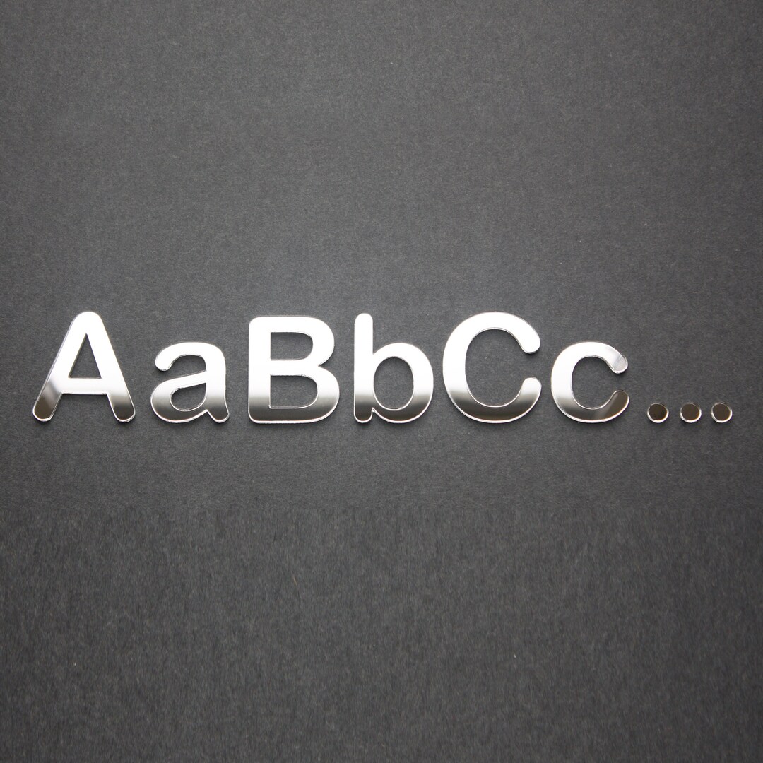 Acrylic Mirror Letters Numbers and Symbols. Upper or Etsy