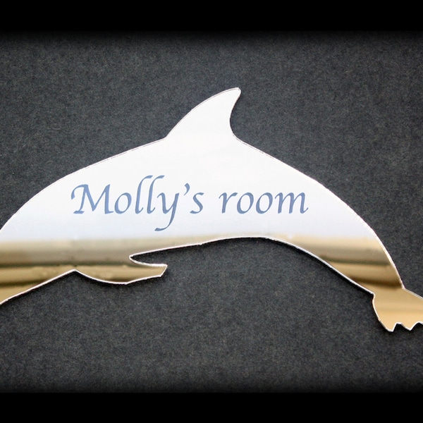 Dolphin Acrylic Mirror Decoration for Childs Room Wall