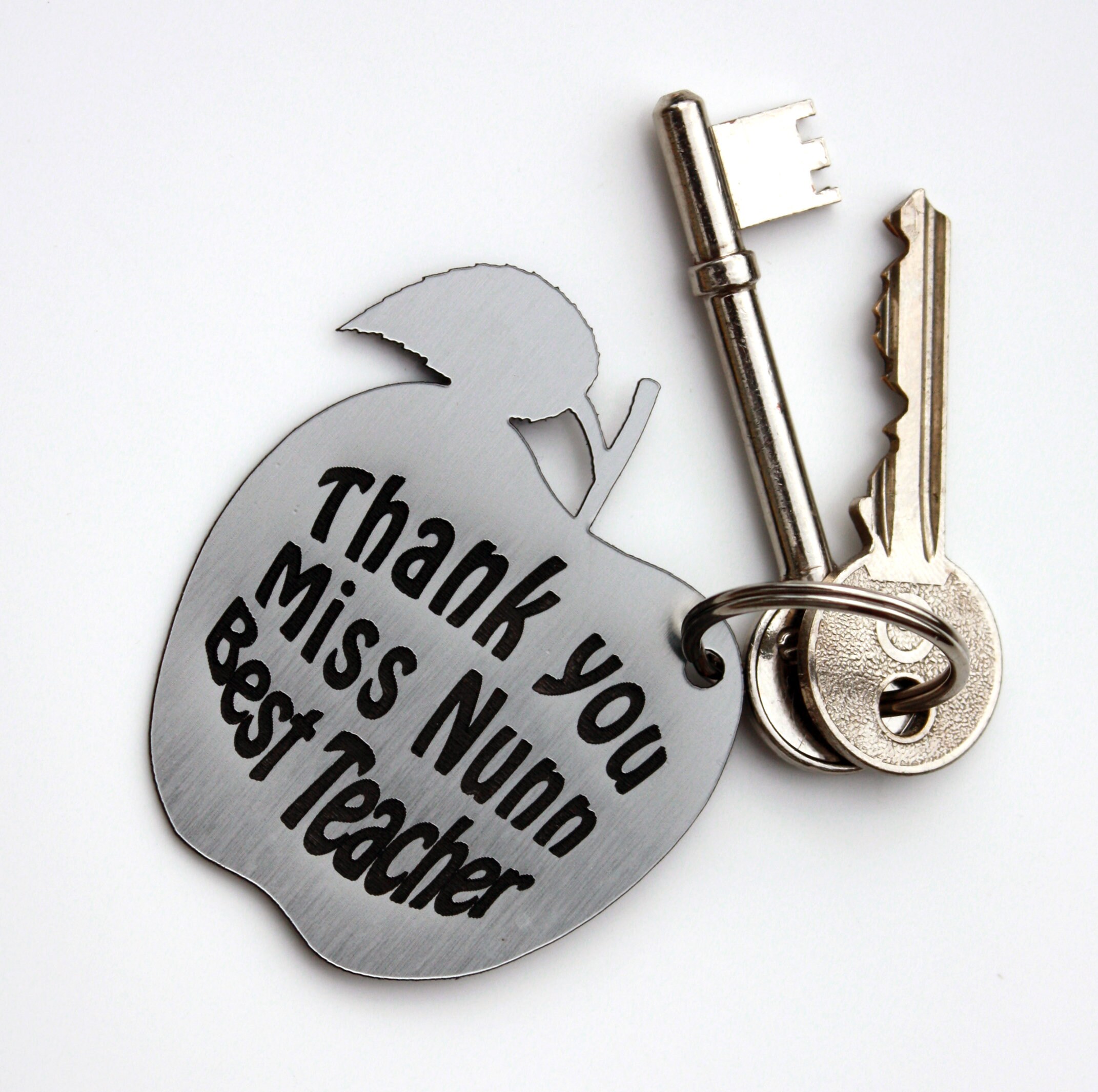 Personalised Teacher Engraved Keyring Gift Thank You School End Of Term