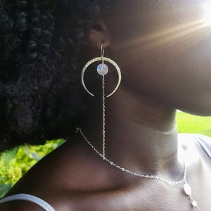 ◇wing bling◇ Moonstone Selene earrings/earrings Selene Moonstone Earrings