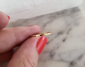 Gold pinky ring, rose gold pinky ring, dainty gold ring, pinky ring women, little finger ring, hammered ring,  thin silver ring, pinky ring