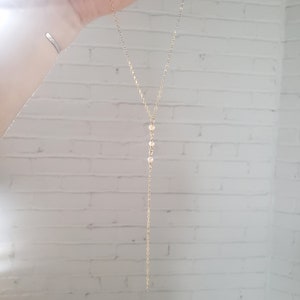 Pearl lariat necklace, bridal necklace, gold layered necklace set, vintage style pearl necklace, dainty necklace, pearl necklace set image 8