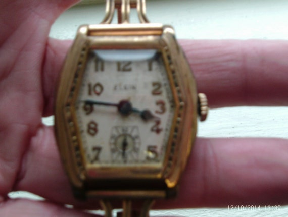 Vintage 1930's Elgin Women's Watch Gold Filled Wor